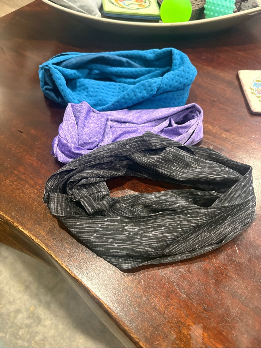 Simple Women’s Stretch Headbands in Blue, Purple & Black - 3-Pack